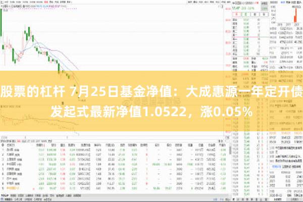 股票的杠杆 7月25日基金净值：大成惠源一年定开债发起式最新净值1.0522，涨0.05%