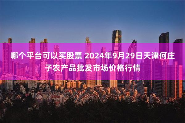 哪个平台可以买股票 2024年9月29日天津何庄子农产品批发市场价格行情